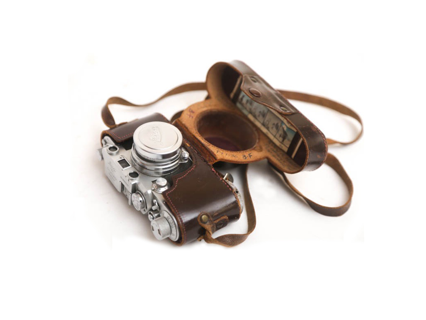 Circa 1951 Leica IIIf Wetzlar Camera and Leather Case