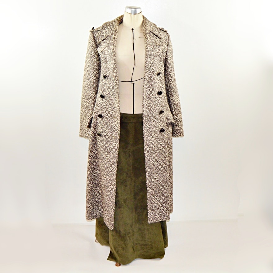 Women's Vintage Fall Coat and Skirt