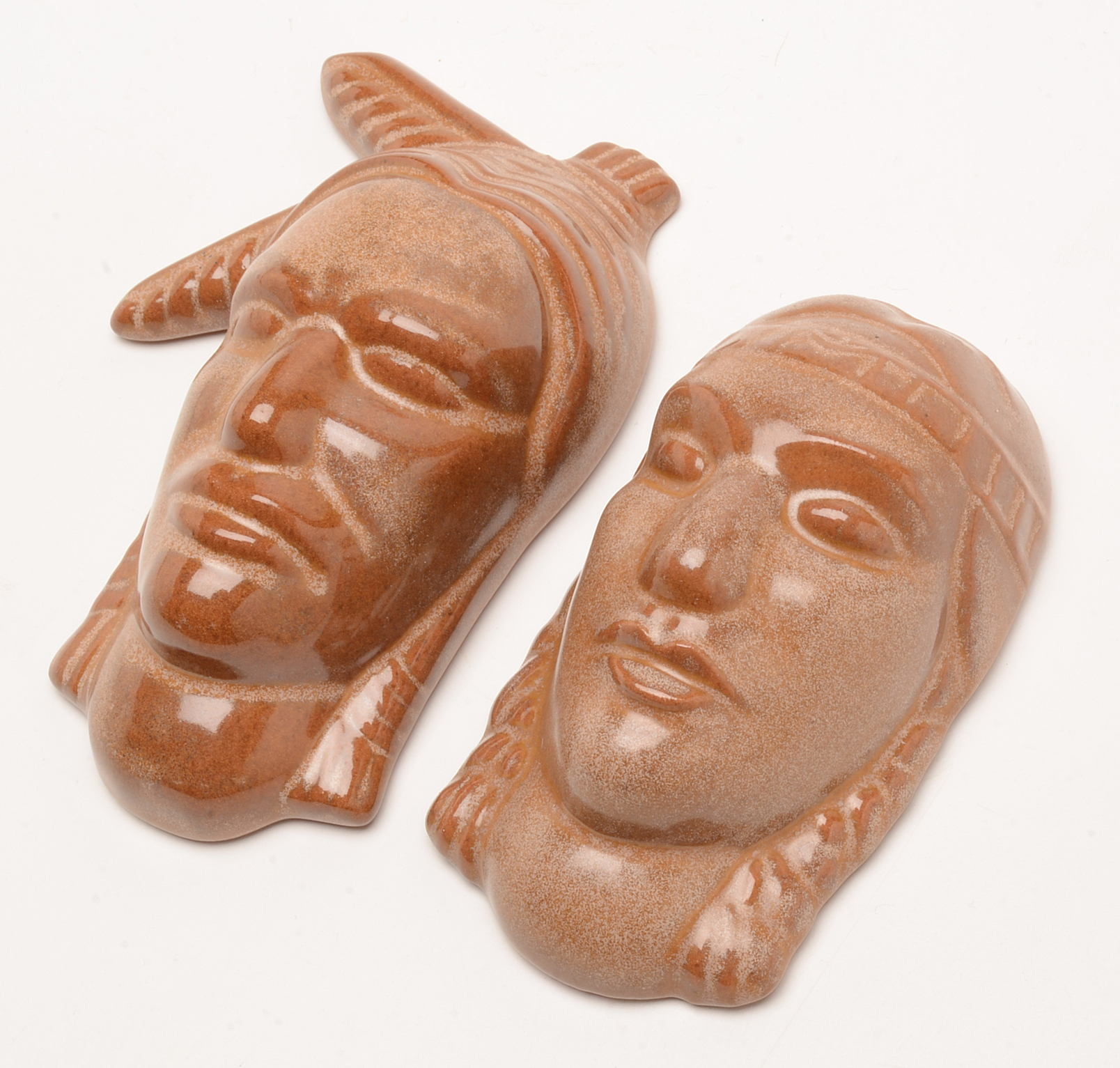 Male and Female "Indian Head" Plaques