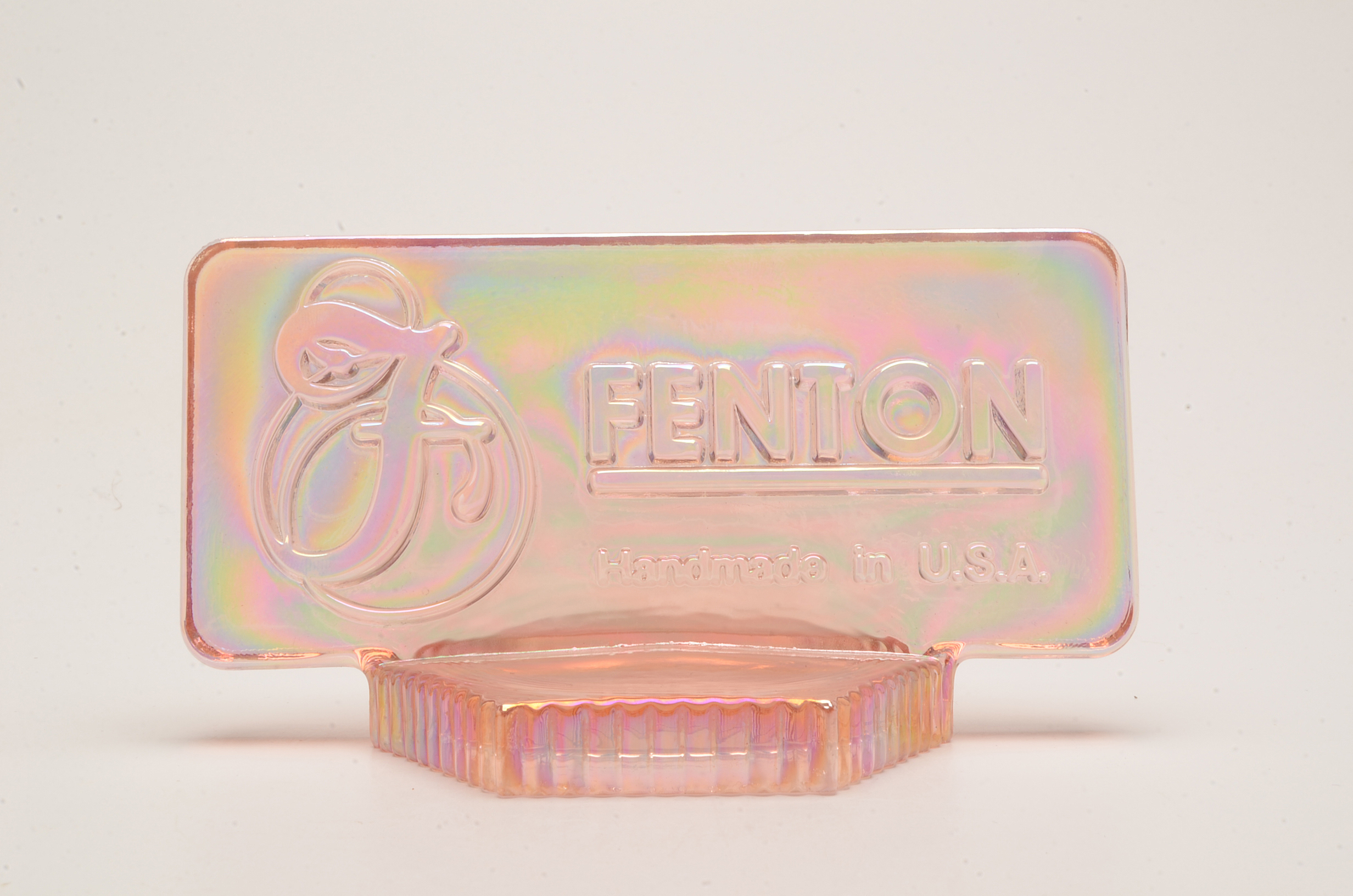 Group Heisey and Fenton Glass Advertising Signs