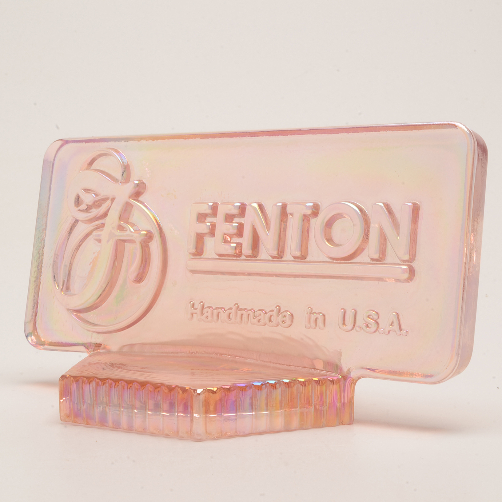 Group Heisey and Fenton Glass Advertising Signs