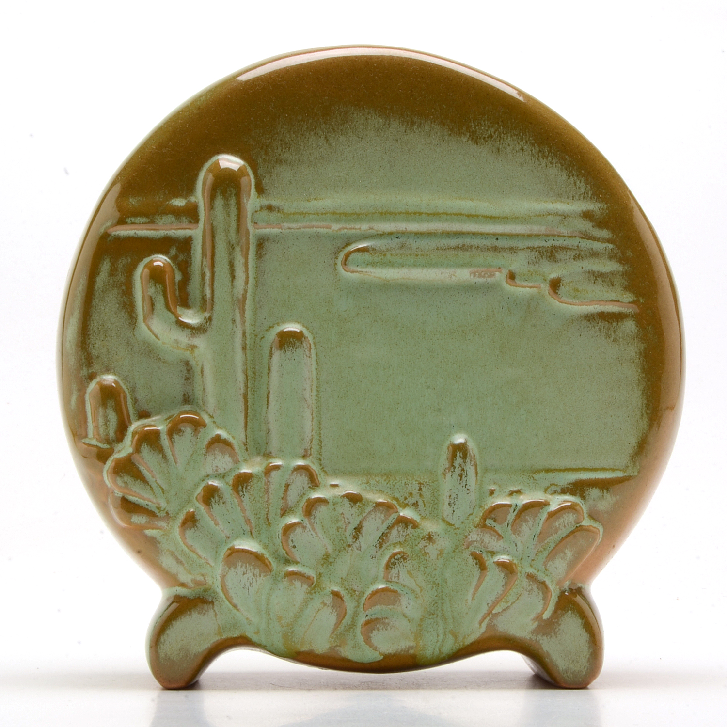 Frankoma Pottery Prairie Green Vase and Planter