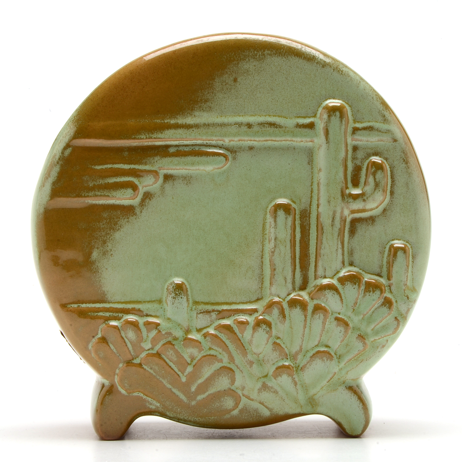 Frankoma Pottery Prairie Green Vase and Planter