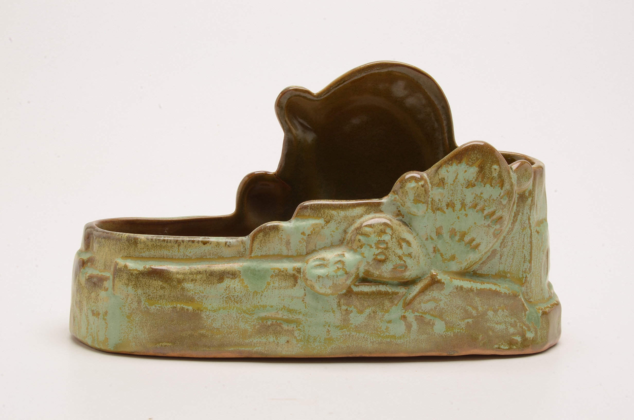 Frankoma Pottery Prairie Green Vase and Planter