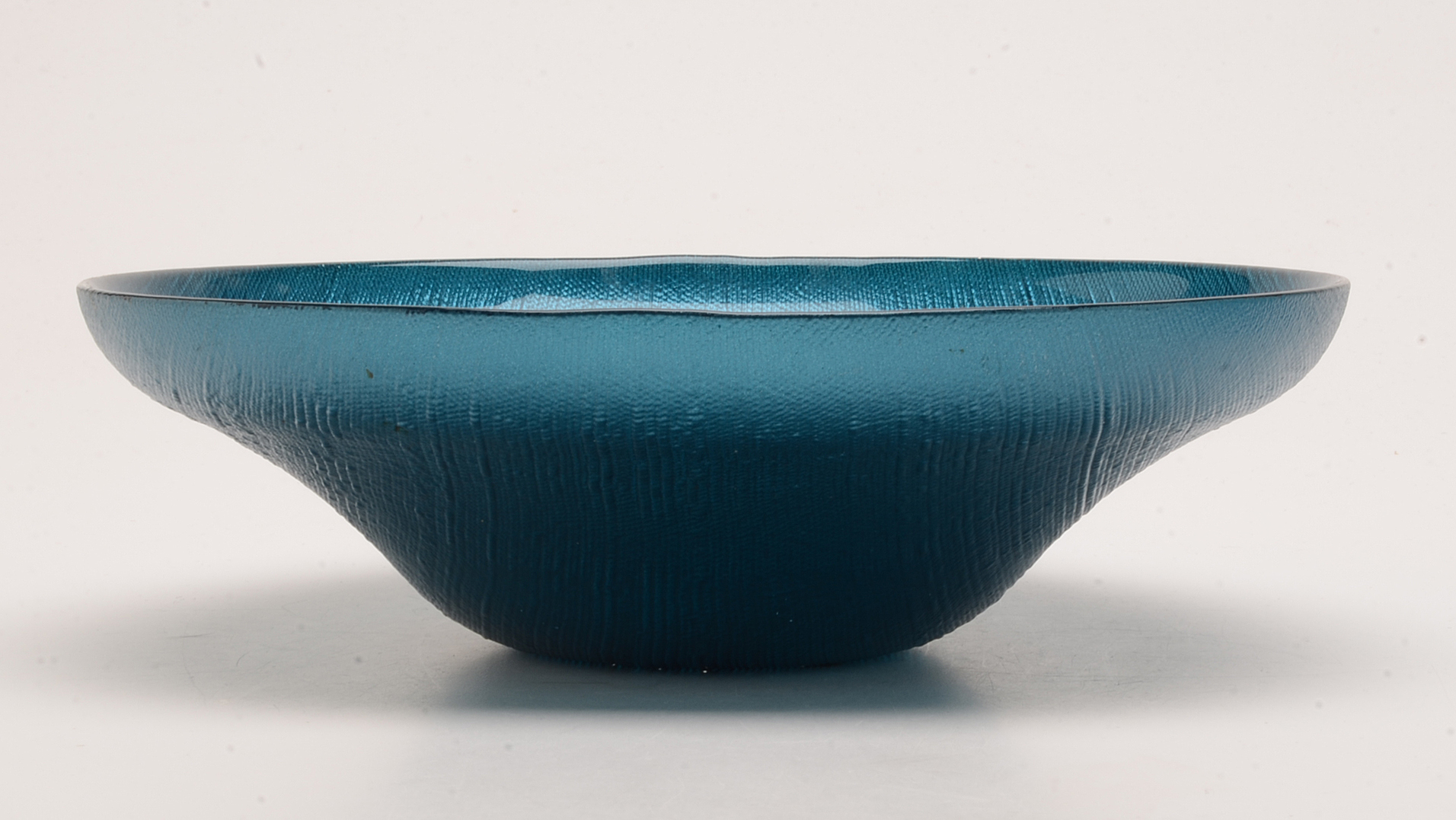 Blue Blenko Style Decanter and Bowl