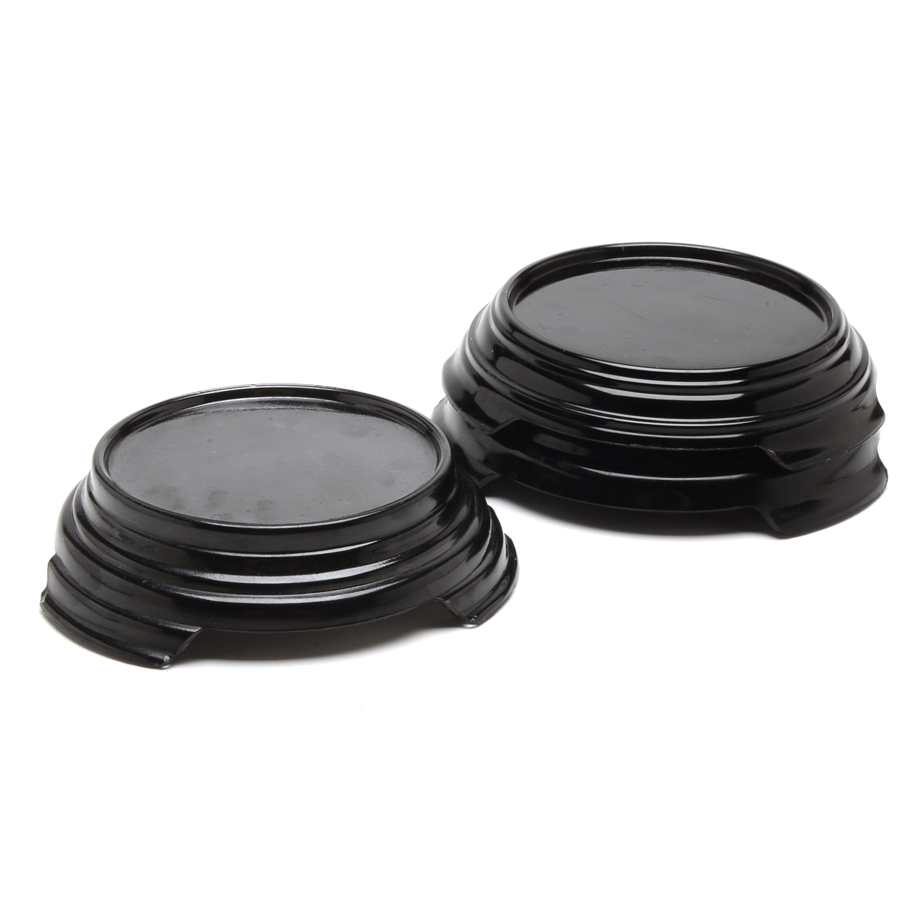 Group of Round Black Finish Bases