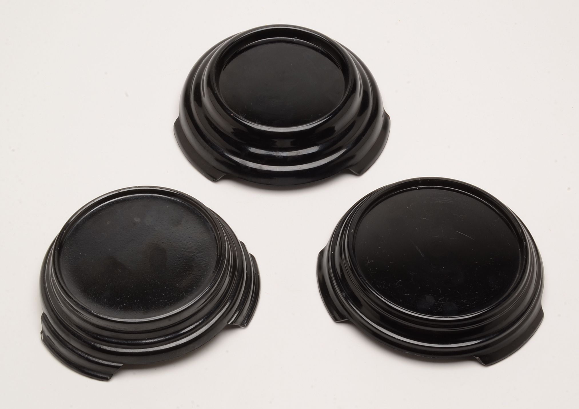 Group of Round Black Finish Bases