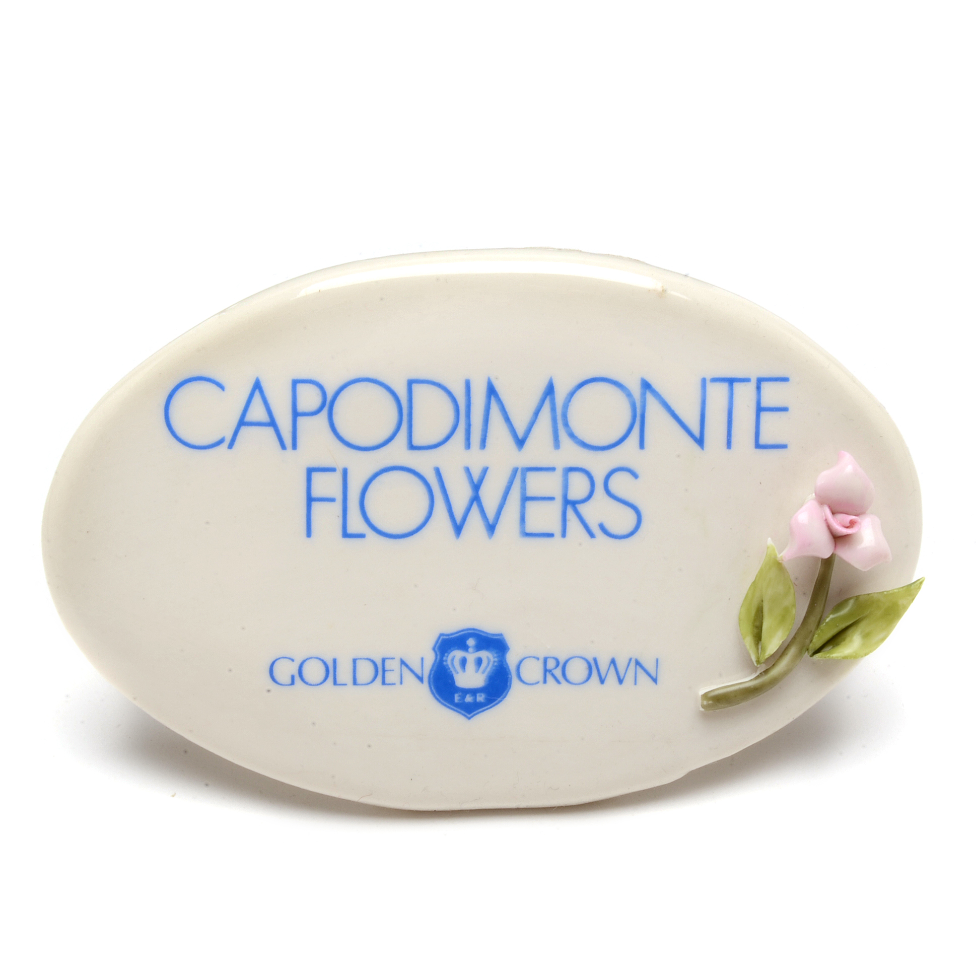 Capodimonte Flowers Porcelain Advertising Sign