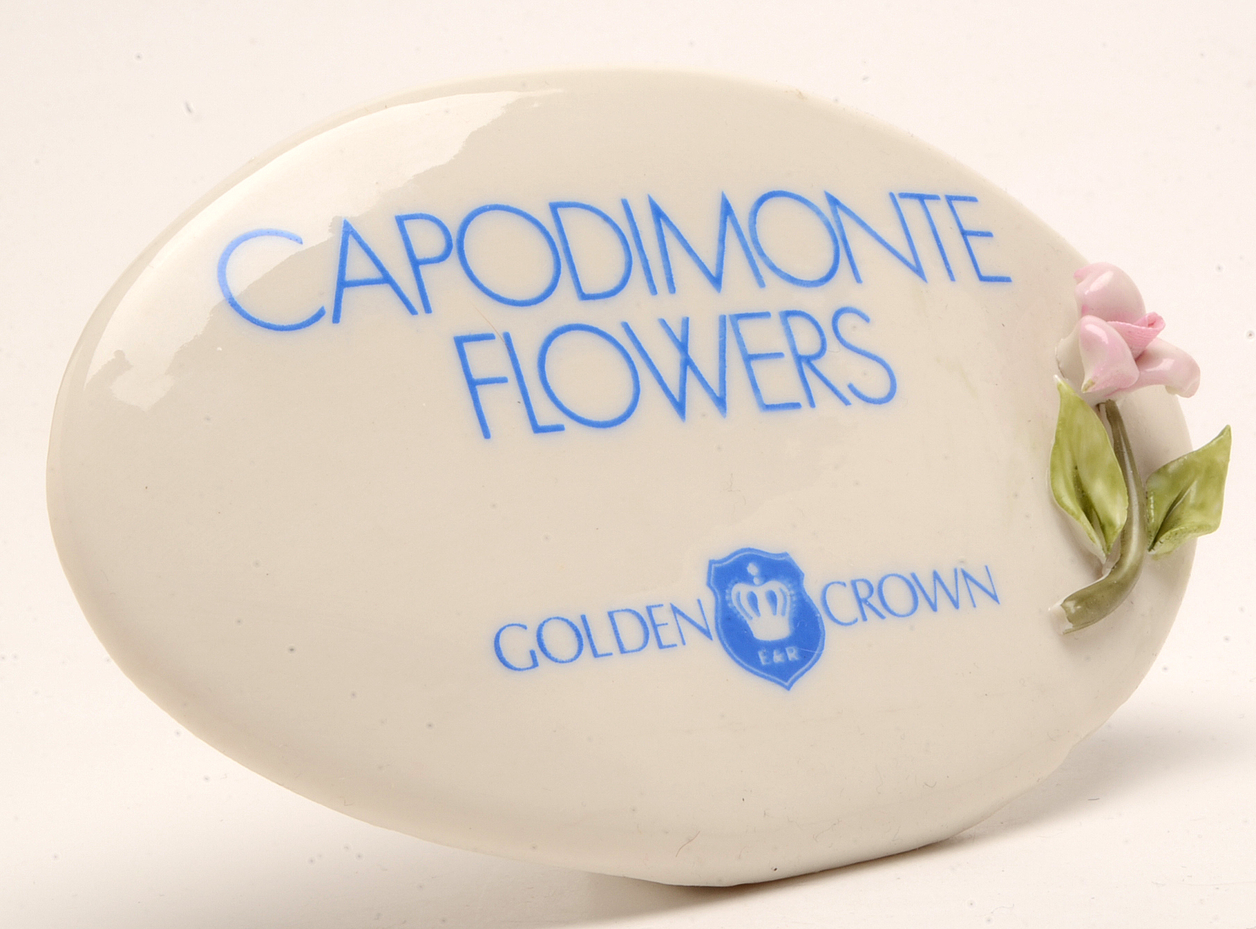 Capodimonte Flowers Porcelain Advertising Sign