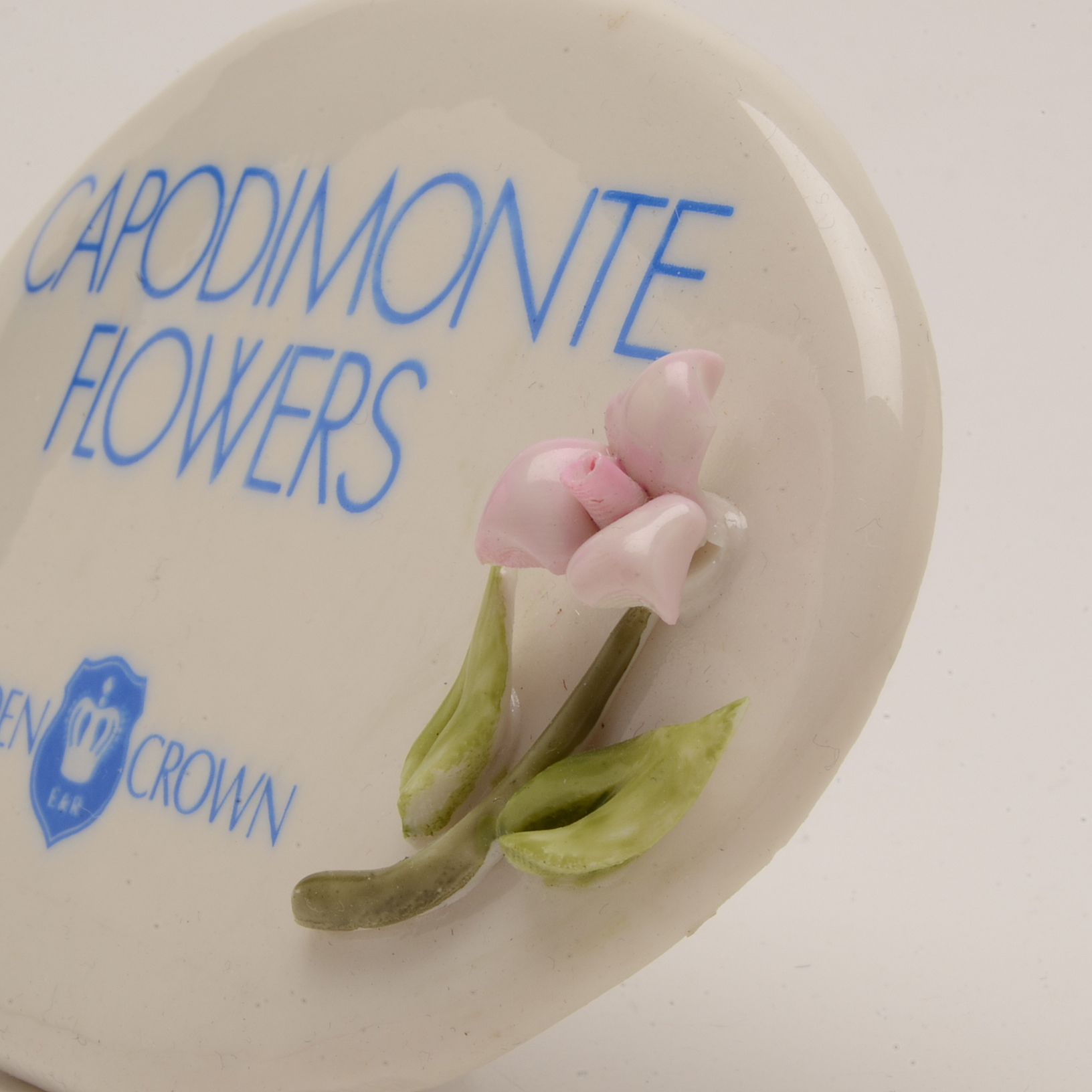 Capodimonte Flowers Porcelain Advertising Sign