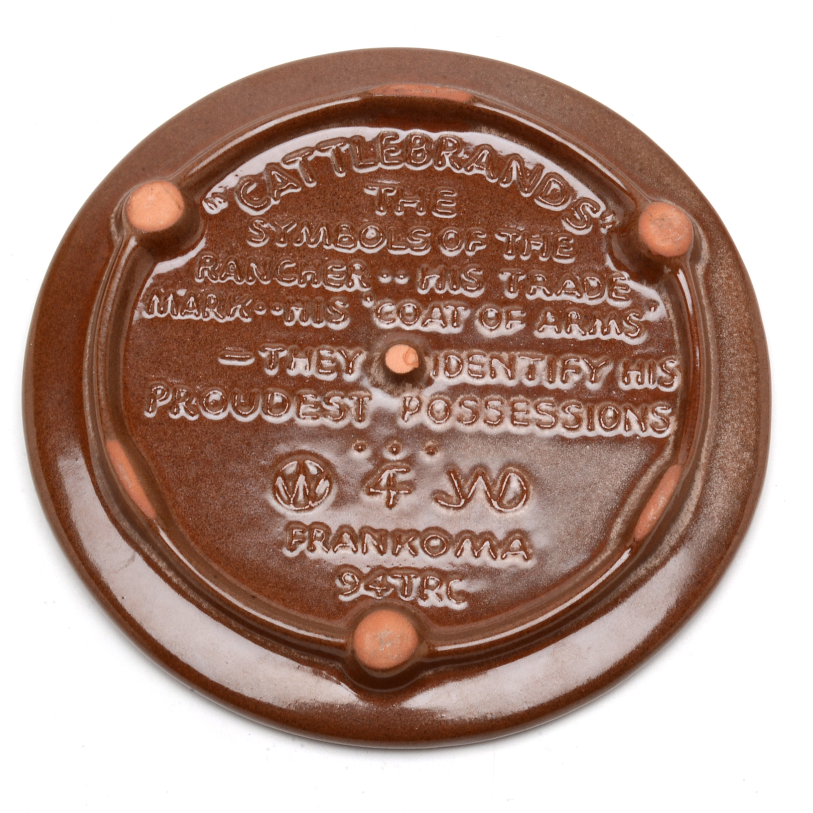 Frankoma Pottery Cattlebrands Trivet