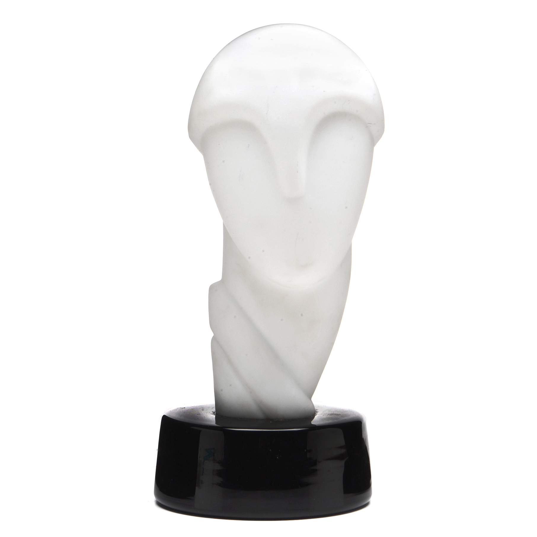 Balos Mouthblown Frosted Glass Bust