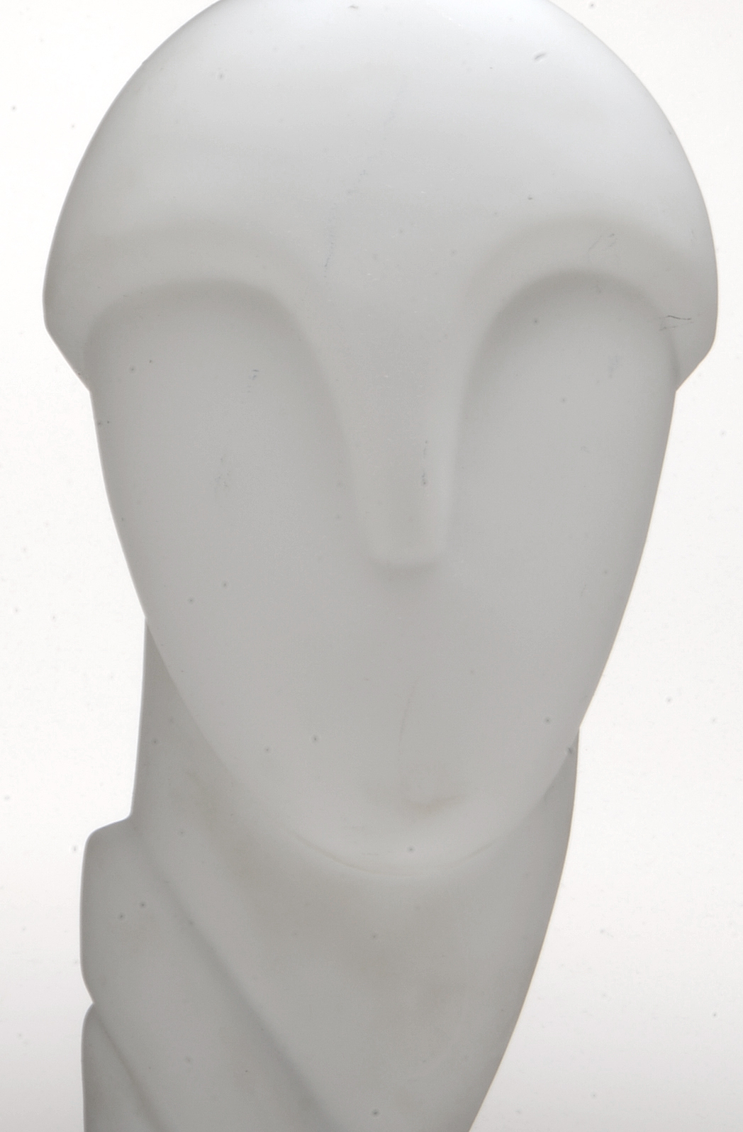 Balos Mouthblown Frosted Glass Bust