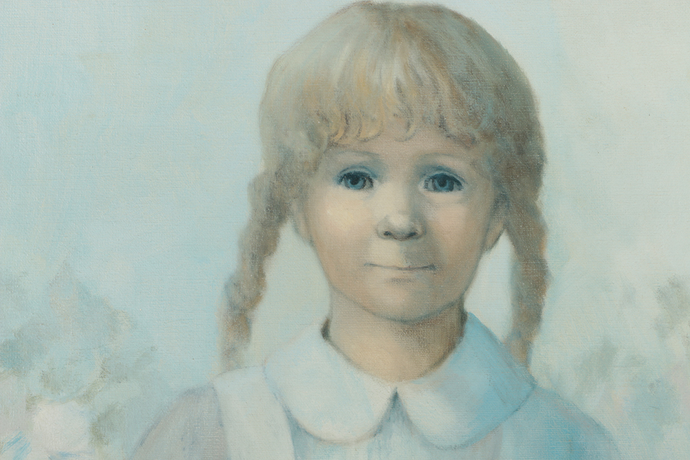 Pat Zenda Oil Painting on Canvas Portrait of Girl