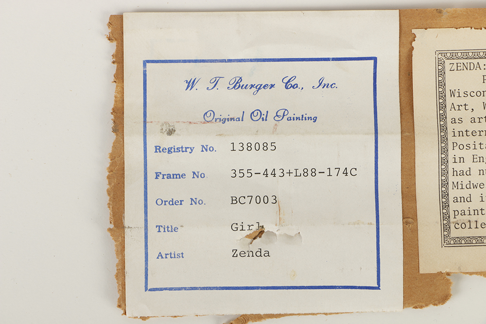 Pat Zenda Oil Painting on Canvas Portrait of Girl