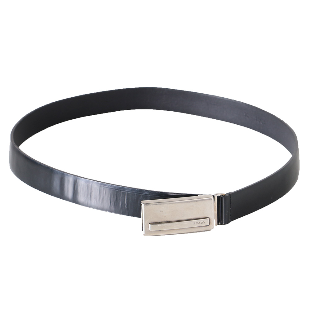 Prada Black Leather Belt