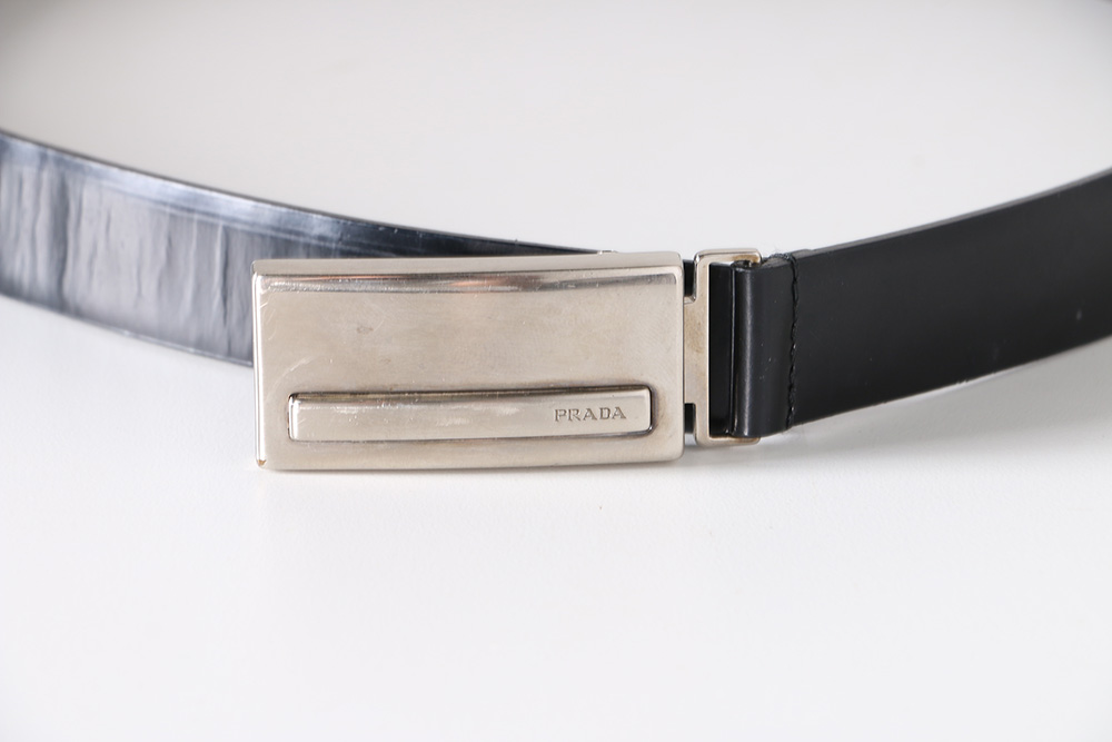 Prada Black Leather Belt