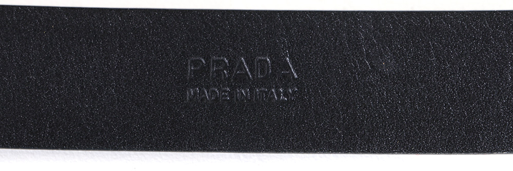 Prada Black Leather Belt