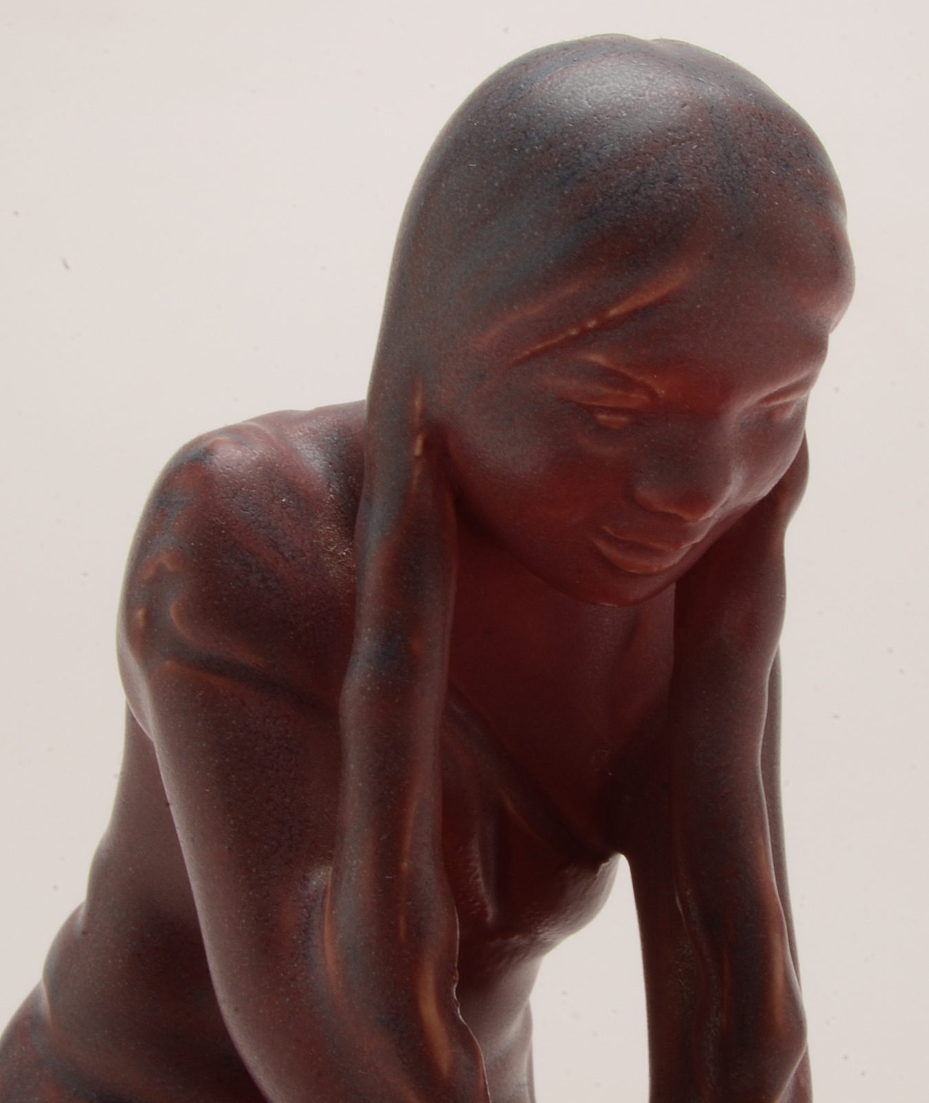 Van Briggle Indian Maiden Grinding Corn