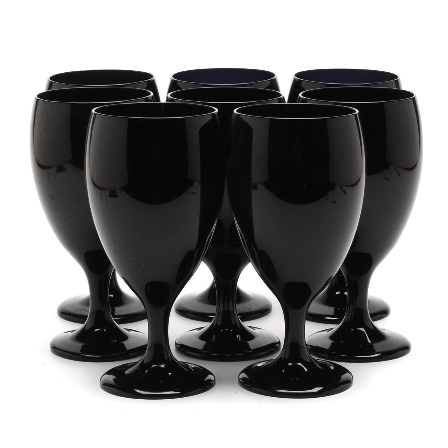 Collection Libbey Glass Black Amethyst Water Goblets