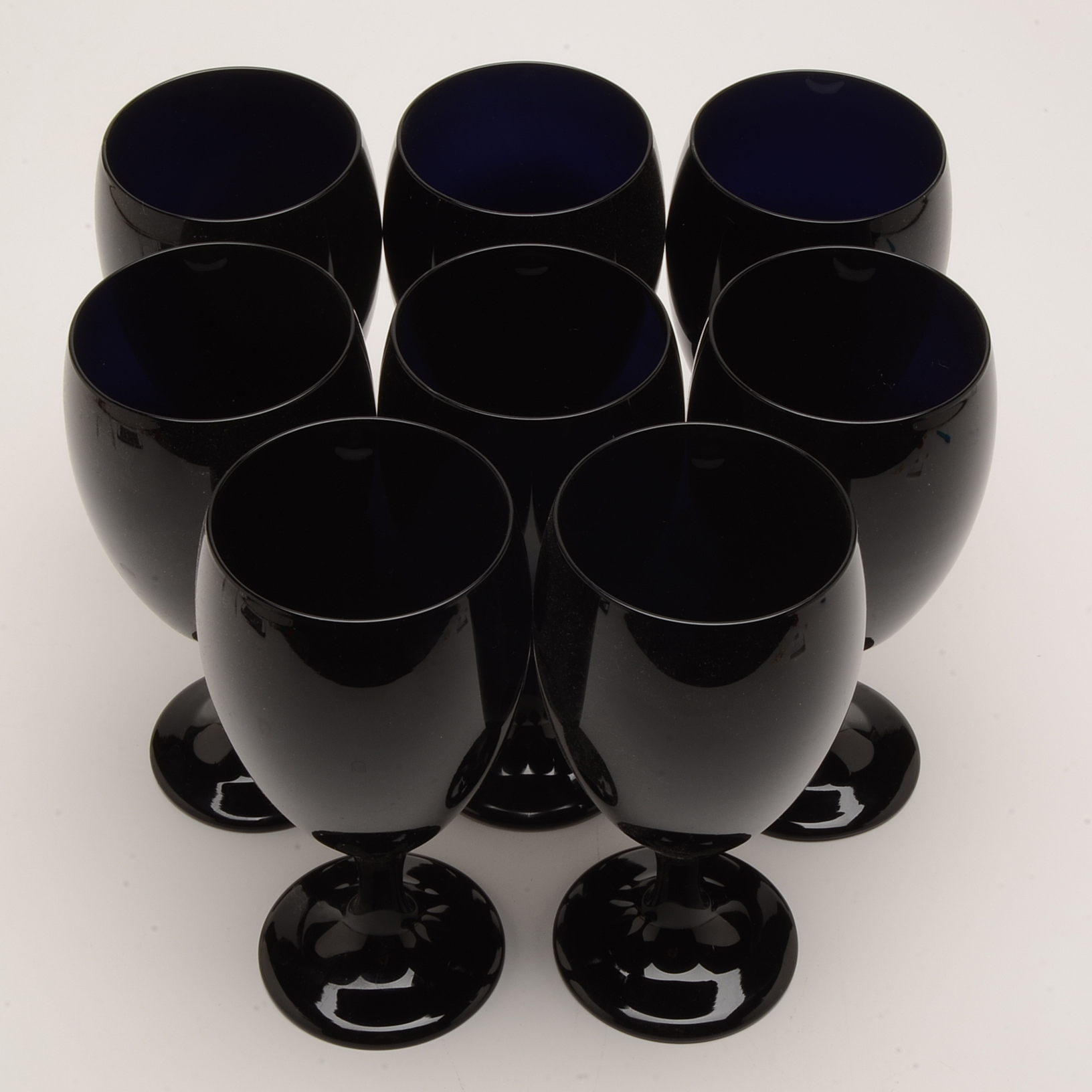 Collection Libbey Glass Black Amethyst Water Goblets