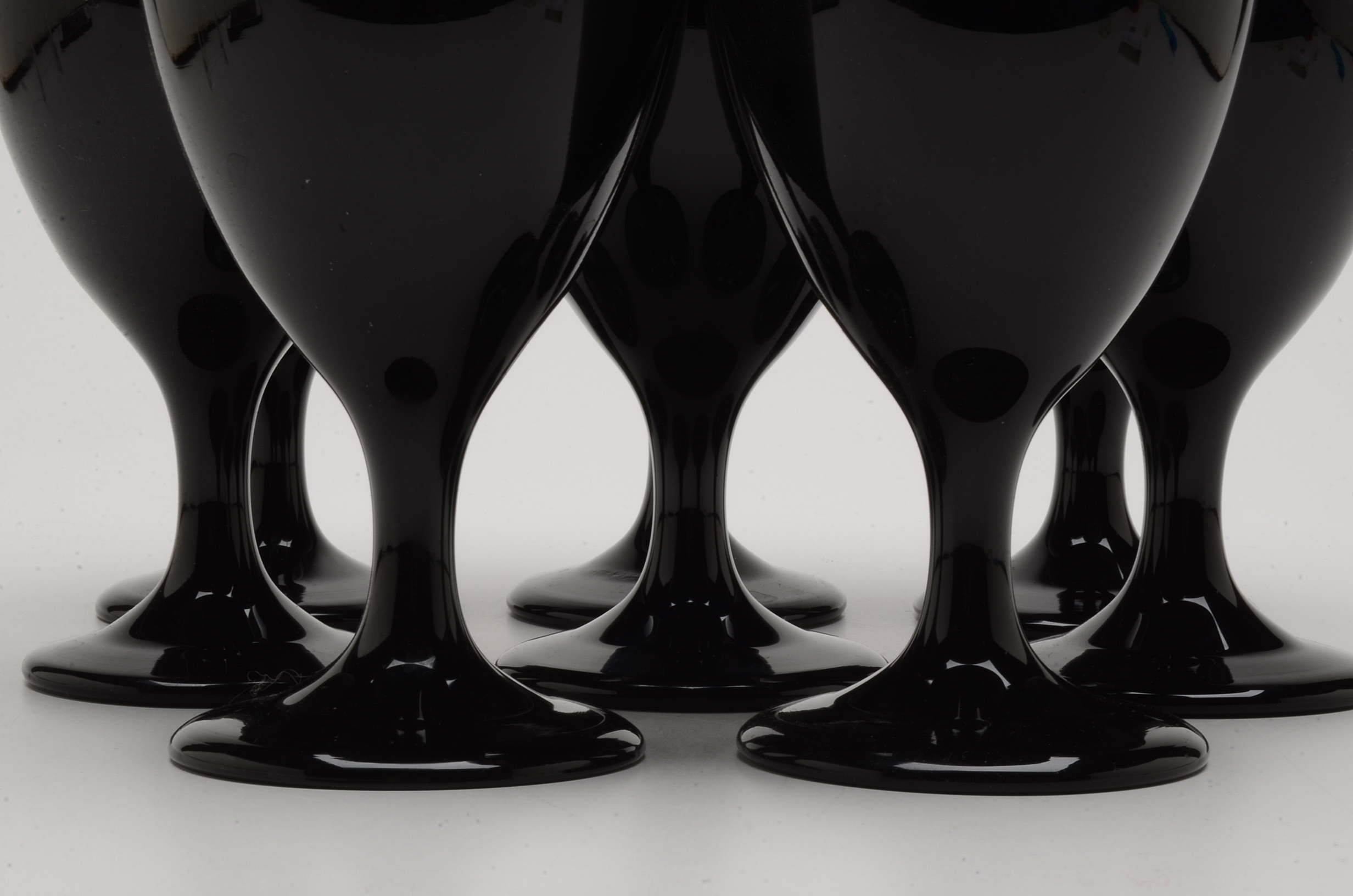 Collection Libbey Glass Black Amethyst Water Goblets