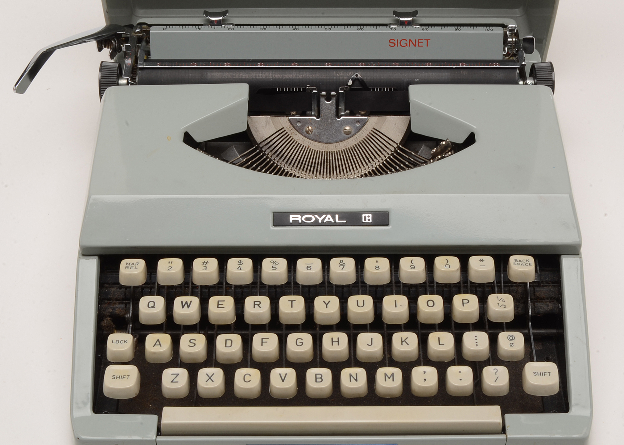 Vintage Typewriter and Rotary Telephone