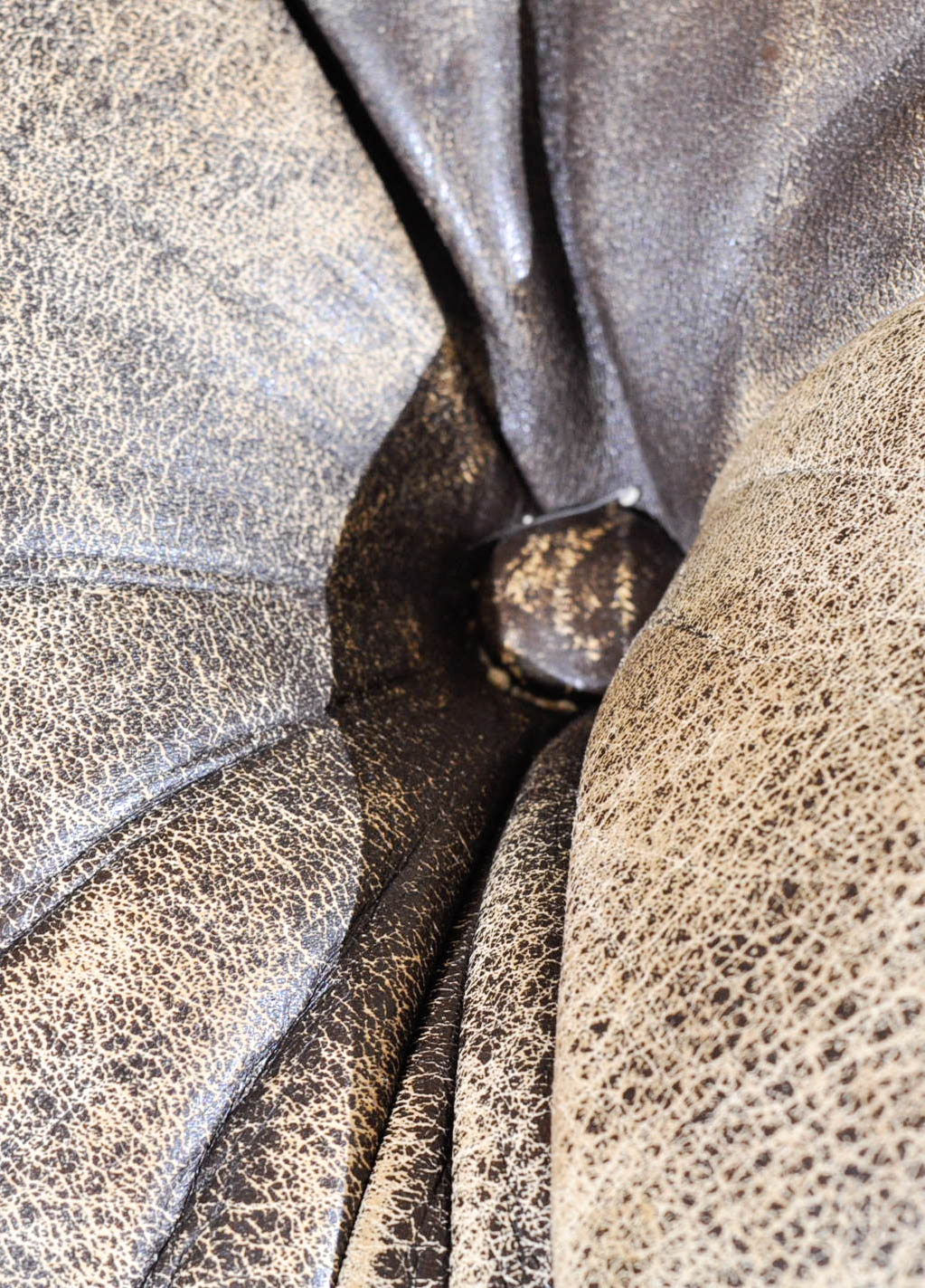 Tufted Leather Ottoman