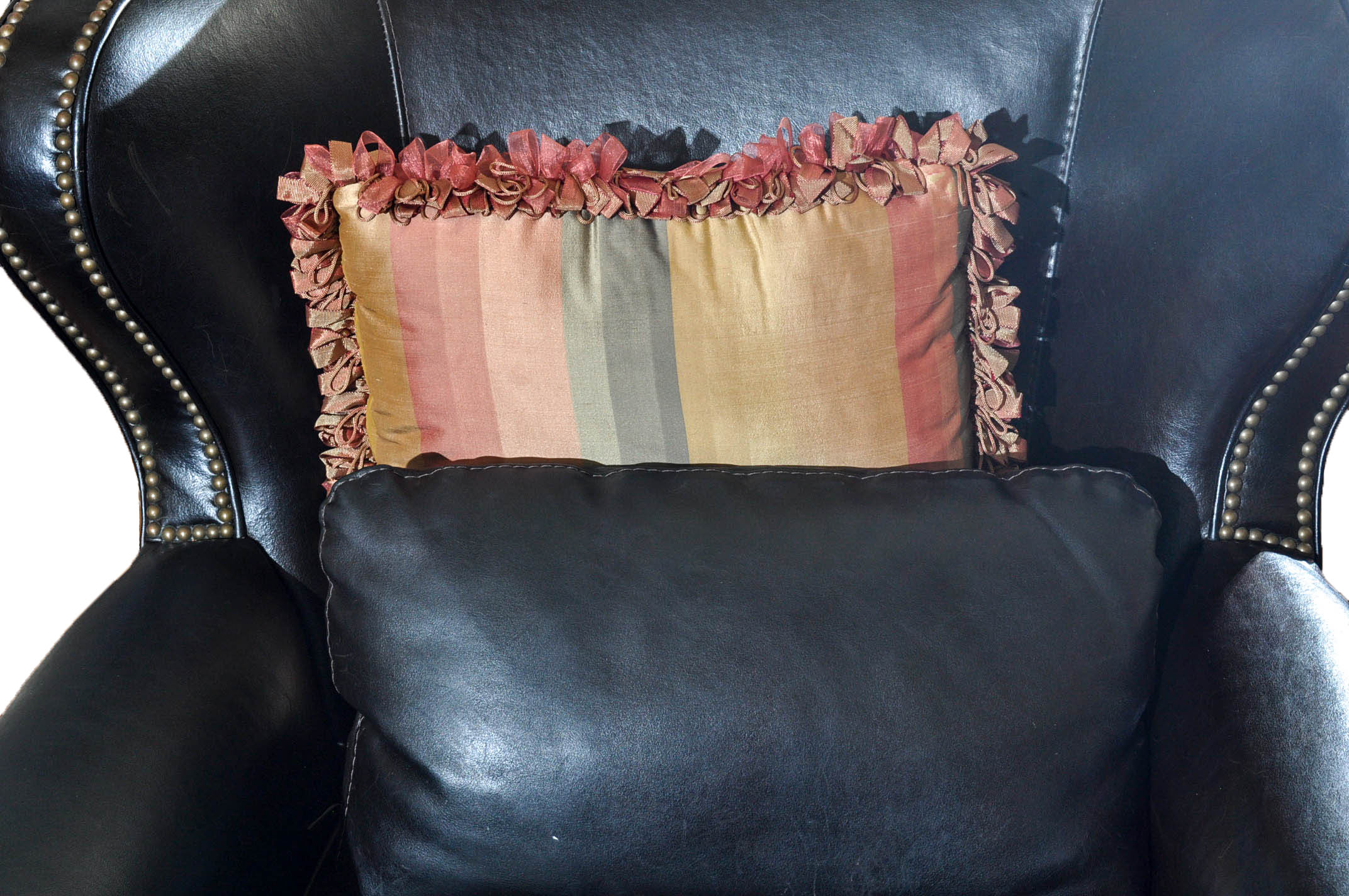 Brown Leather Wingback Armchair