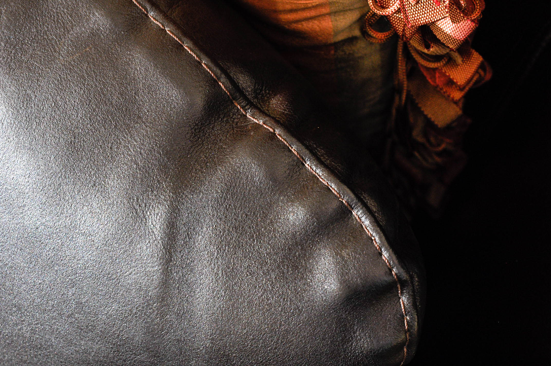 Brown Leather Wingback Armchair