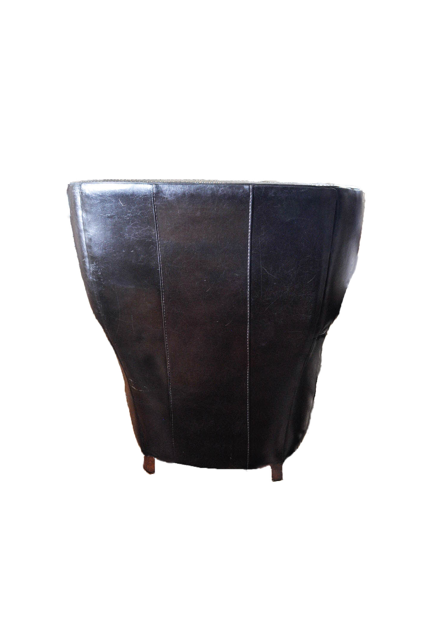 Brown Leather Wingback Armchair