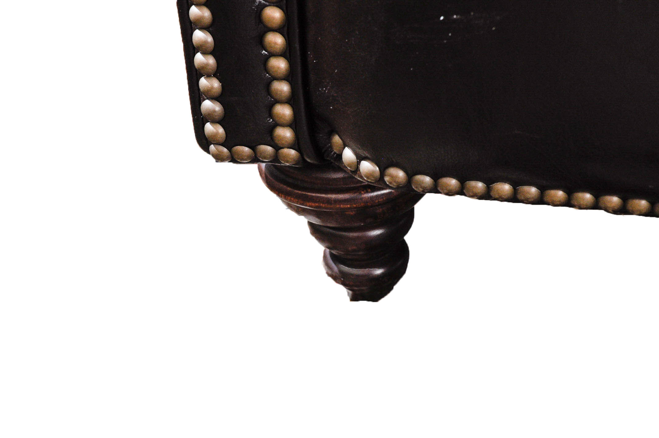 Brown Leather Wingback Armchair