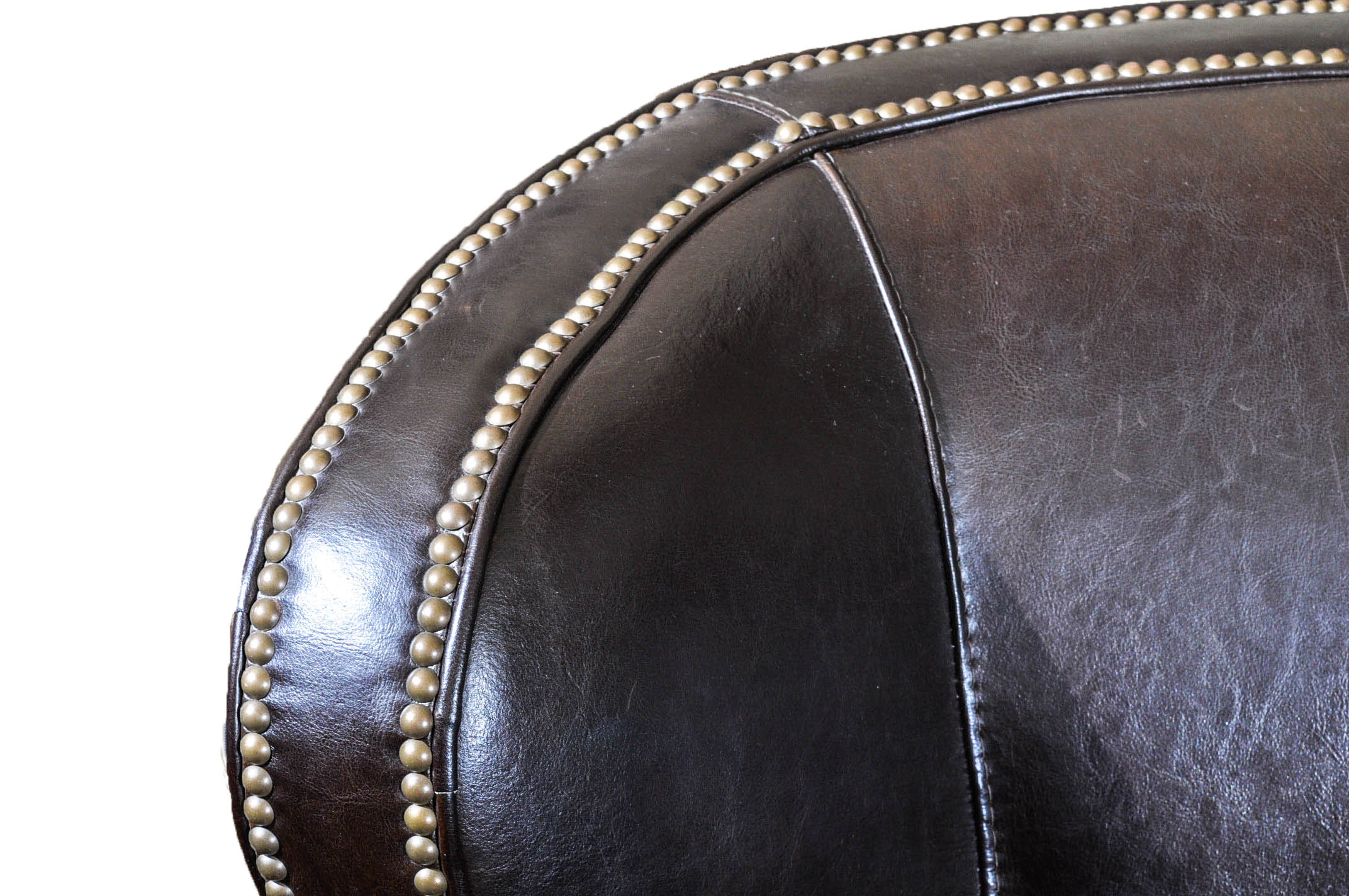 Brown Leather Wingback Armchair