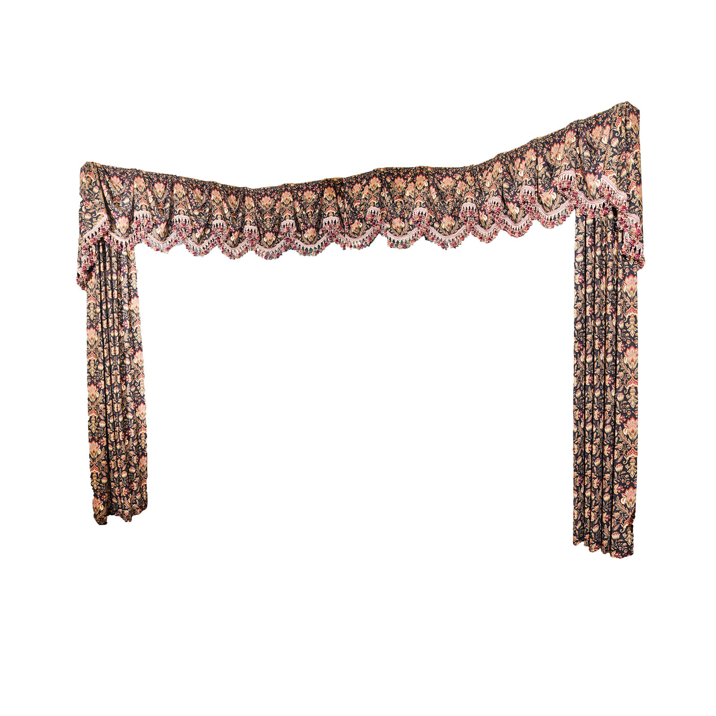 Custom Made Waddington and Tassel Drapery Set