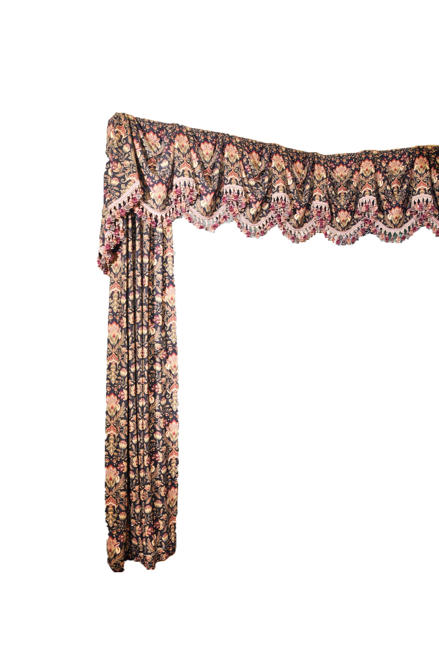 Custom Made Waddington and Tassel Drapery Set