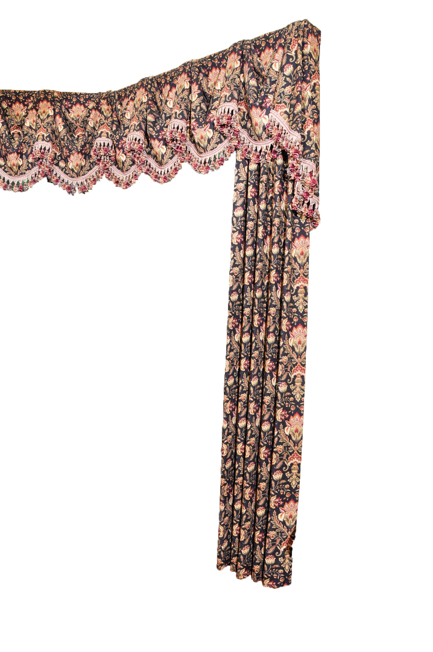 Custom Made Waddington and Tassel Drapery Set