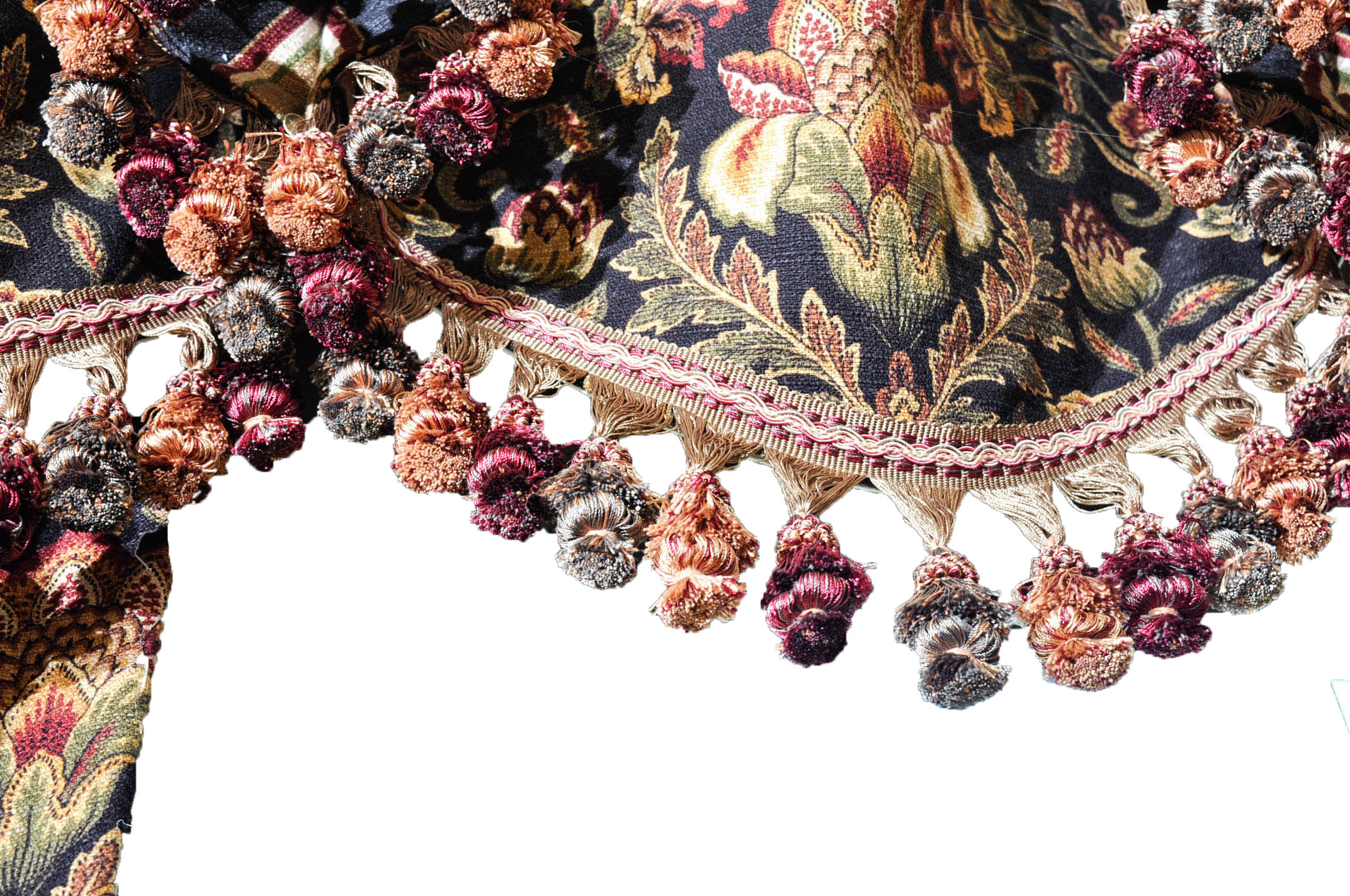 Custom Made Waddington and Tassel Drapery Set