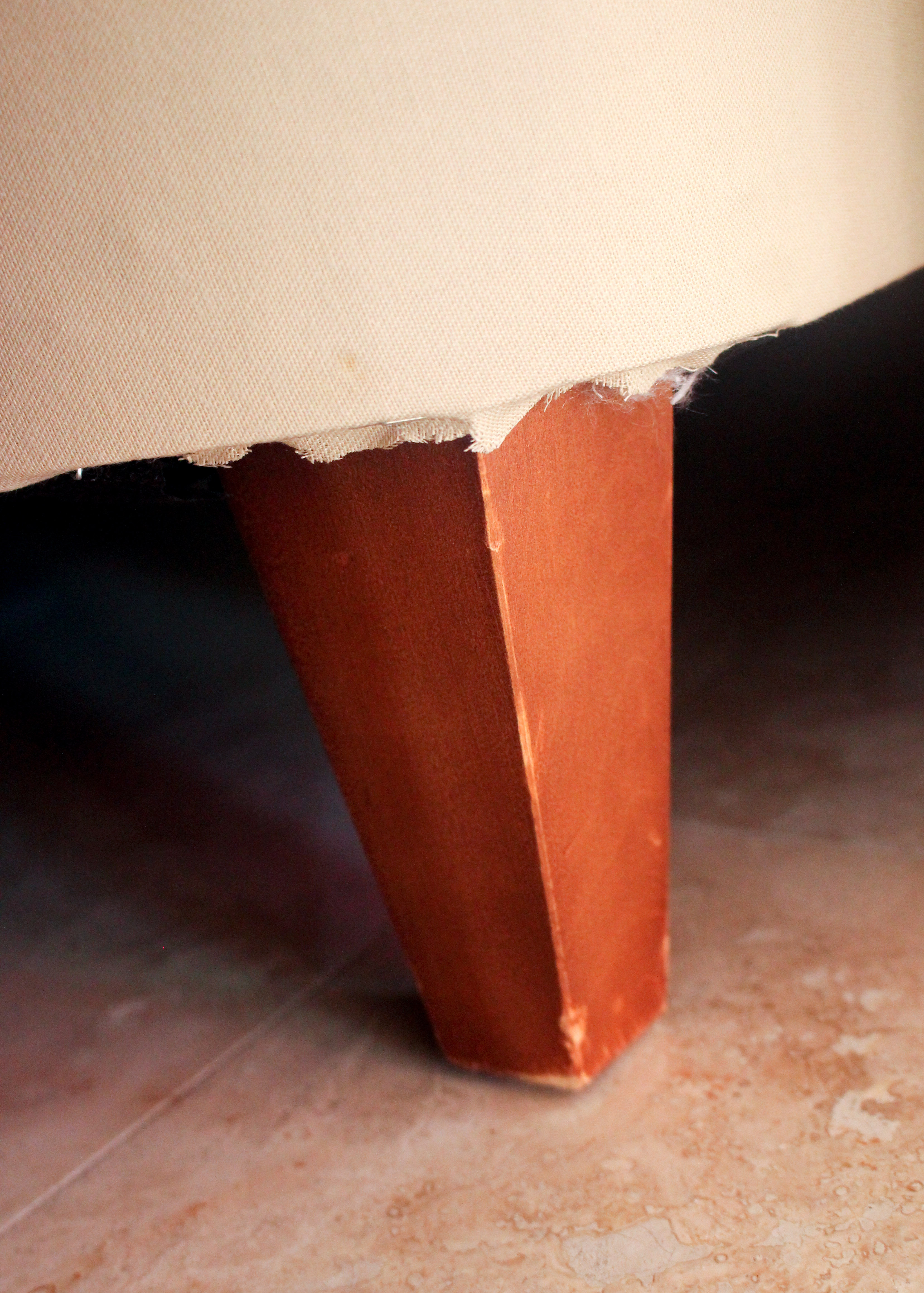 Pink and Green Striped Sofa by Pearson