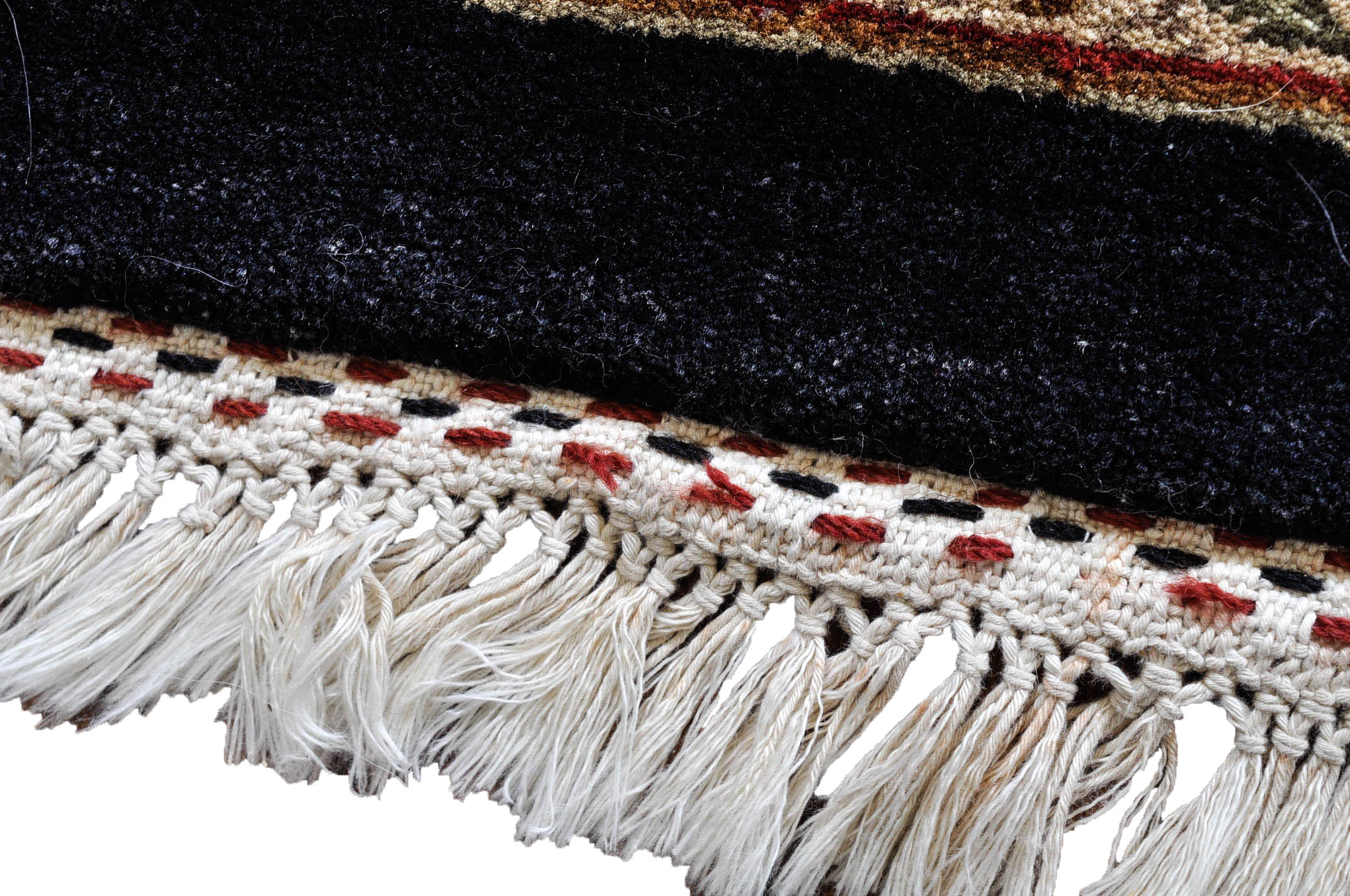 Ornate Hand-Knotted Kashmir-Style Wool Area Rug