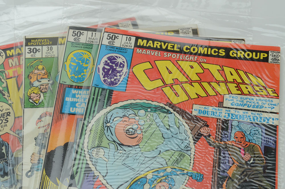 Five Vintage "Marvel Spotlight" Comics Including The Moon Knight