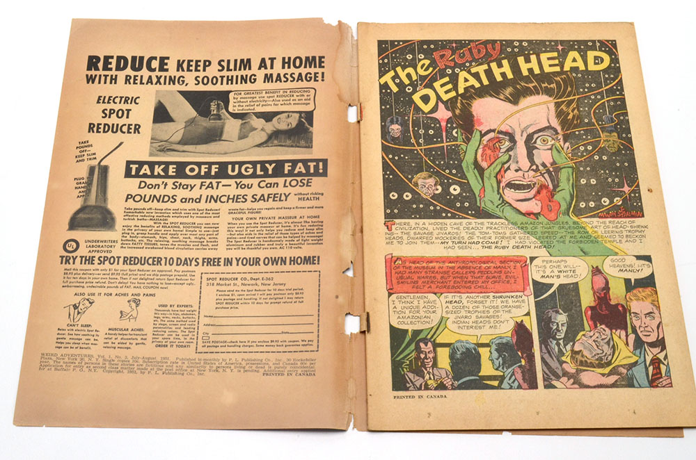 Golden Age "Weird Adventures" Issue #2 Pre-Code Horror Comic Book