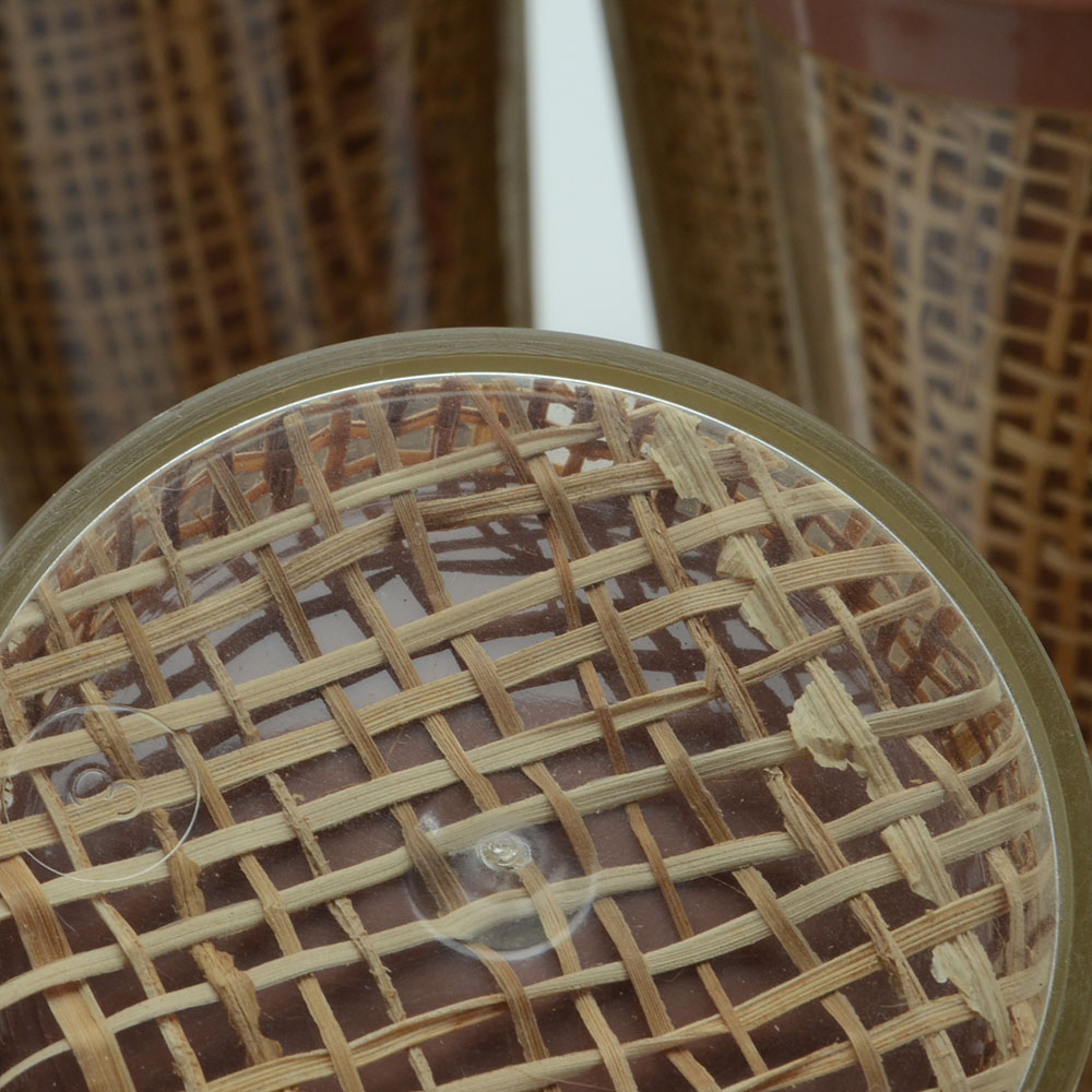 Vintage Raffiaware Tumbler and Bowl Set