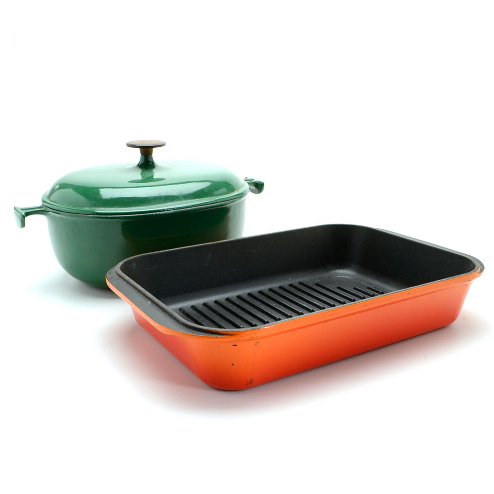 Le Creuset Dutch Oven and Grill Roasting Pan