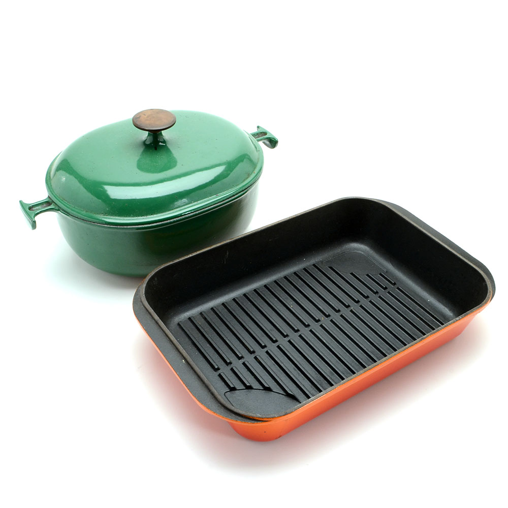 Le Creuset Dutch Oven and Grill Roasting Pan