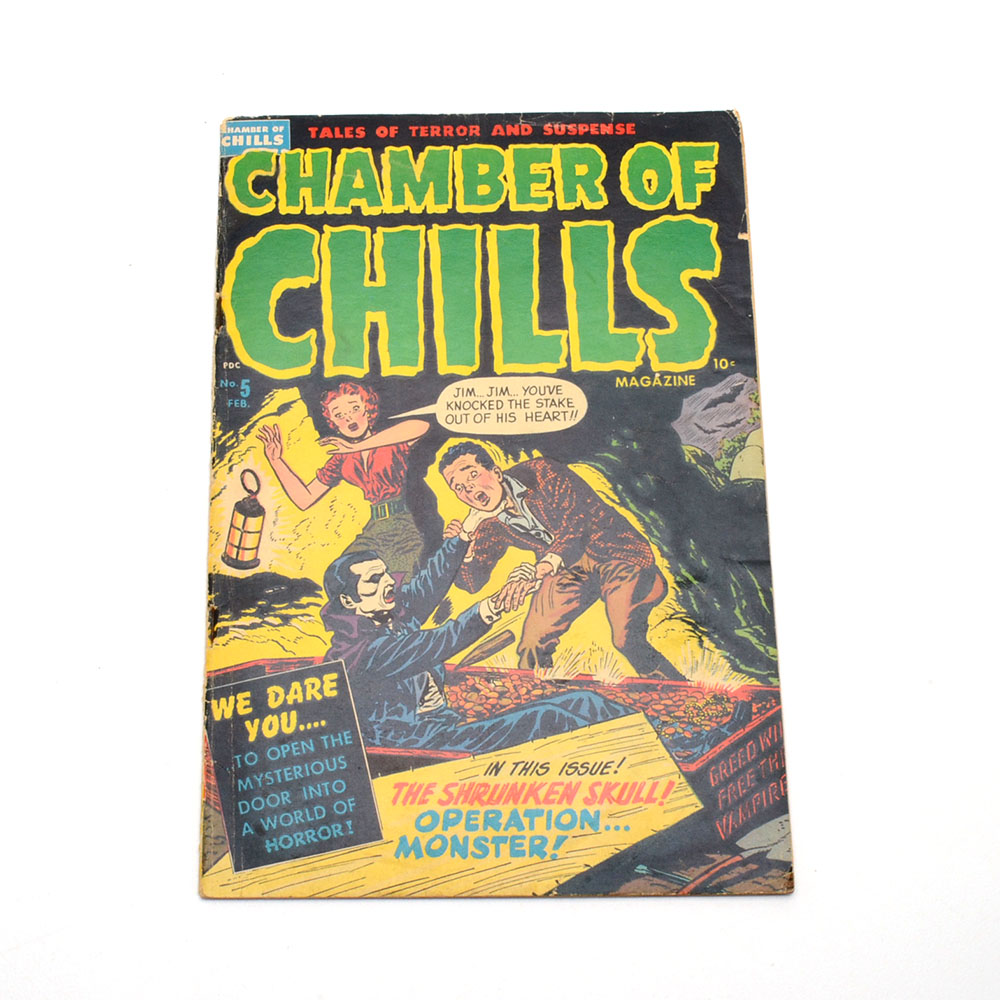 Golden Age "Chamber of Chills" Issue #5 Horror-Themed Comic Book