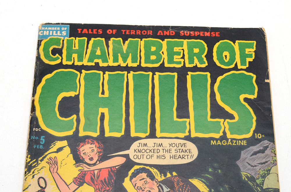 Golden Age "Chamber of Chills" Issue #5 Horror-Themed Comic Book