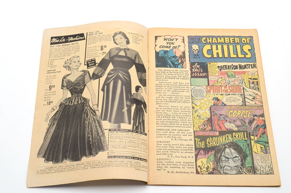 Golden Age "Chamber of Chills" Issue #5 Horror-Themed Comic Book
