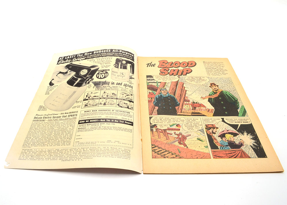 1952 Golden Age "Nightmare" Issue #1 Horror-Themed Comic Book