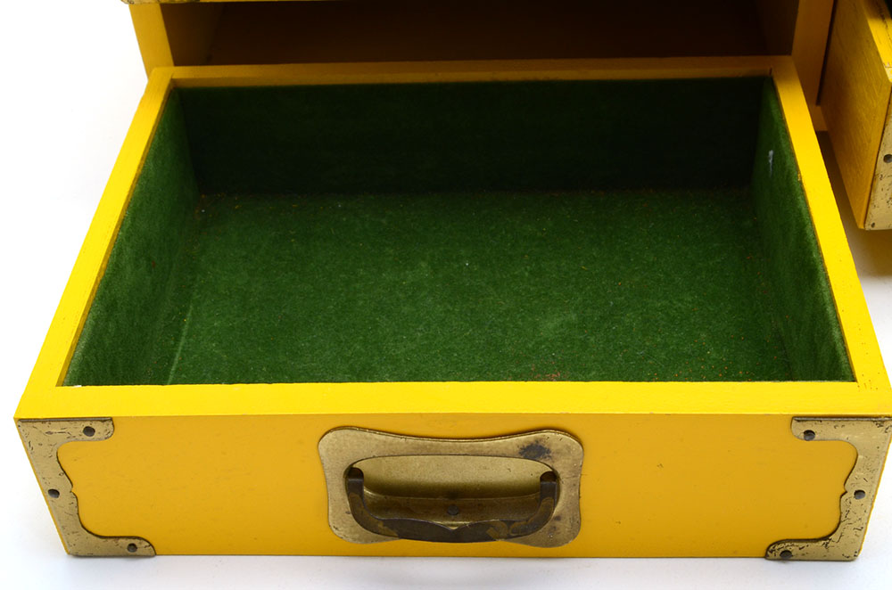 Vintage Yellow Dresser-Top Box
