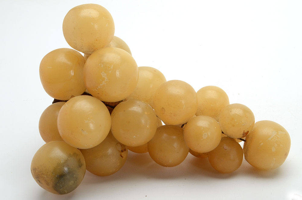 Mid-Century Carved Alabaster Grape Cluster